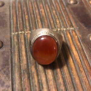 Ruby sterling silver ring